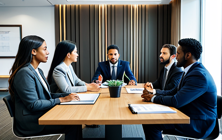 변호사와 고객 유치 전략 - **

"A young, ambitious lawyer in a modern office setting, fully clothed in a professional business ...