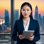 Home 3 변호사 해외 연수 경험담 - **Prompt: Global Legal Professional in a Modern Urban Setting**
A highly detailed, hyper-realist...