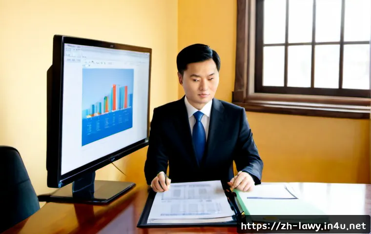 변호사와 법률 AI 도구 활용 사례 - Photorealistic modern law office, a confident Chinese legal professional in smart business attire re...